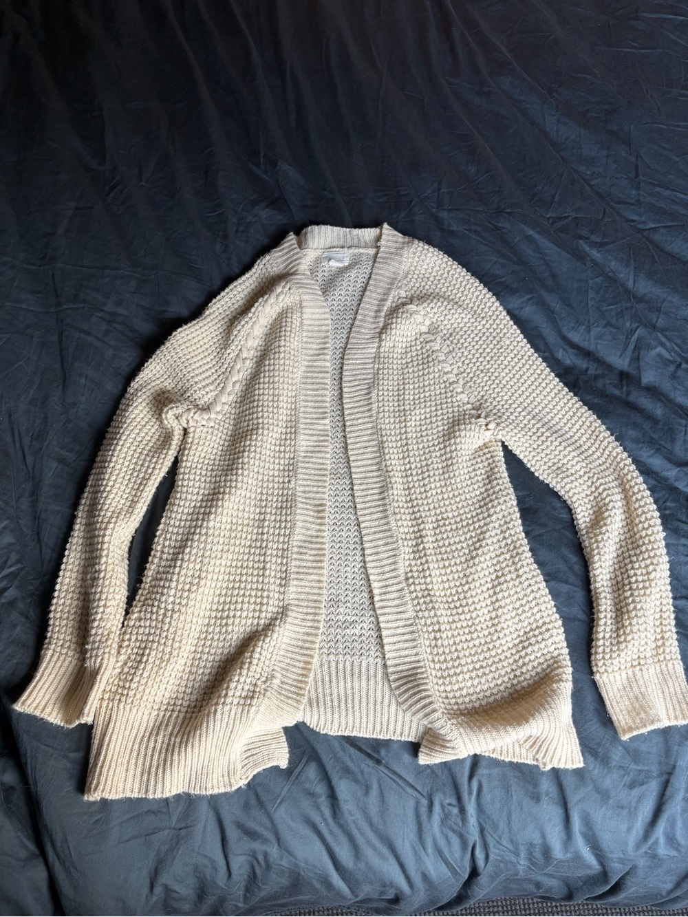 Caslon Cream Open-Front Knit Cardigan